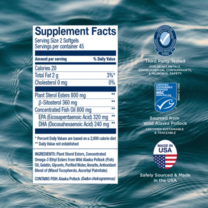 Wiley's Finest Cholesterol Support 90ct — Cholesterol Support 90ct facts