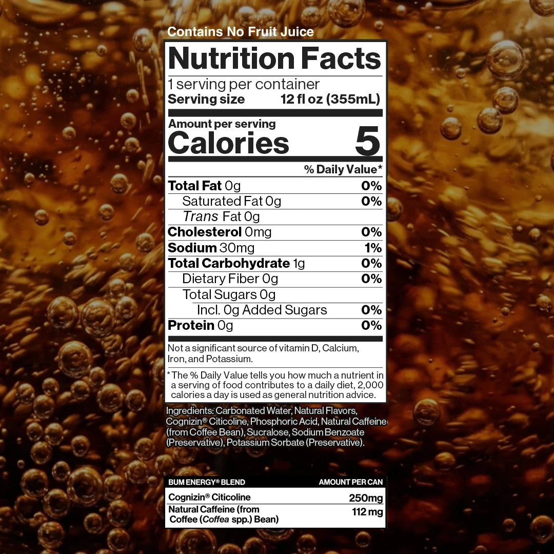 BUM Energy Energy — Cola facts