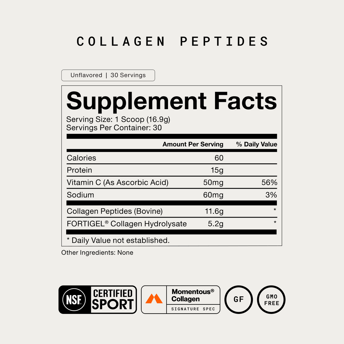 Momentous Collagen Peptides — Collagen Peptides facts