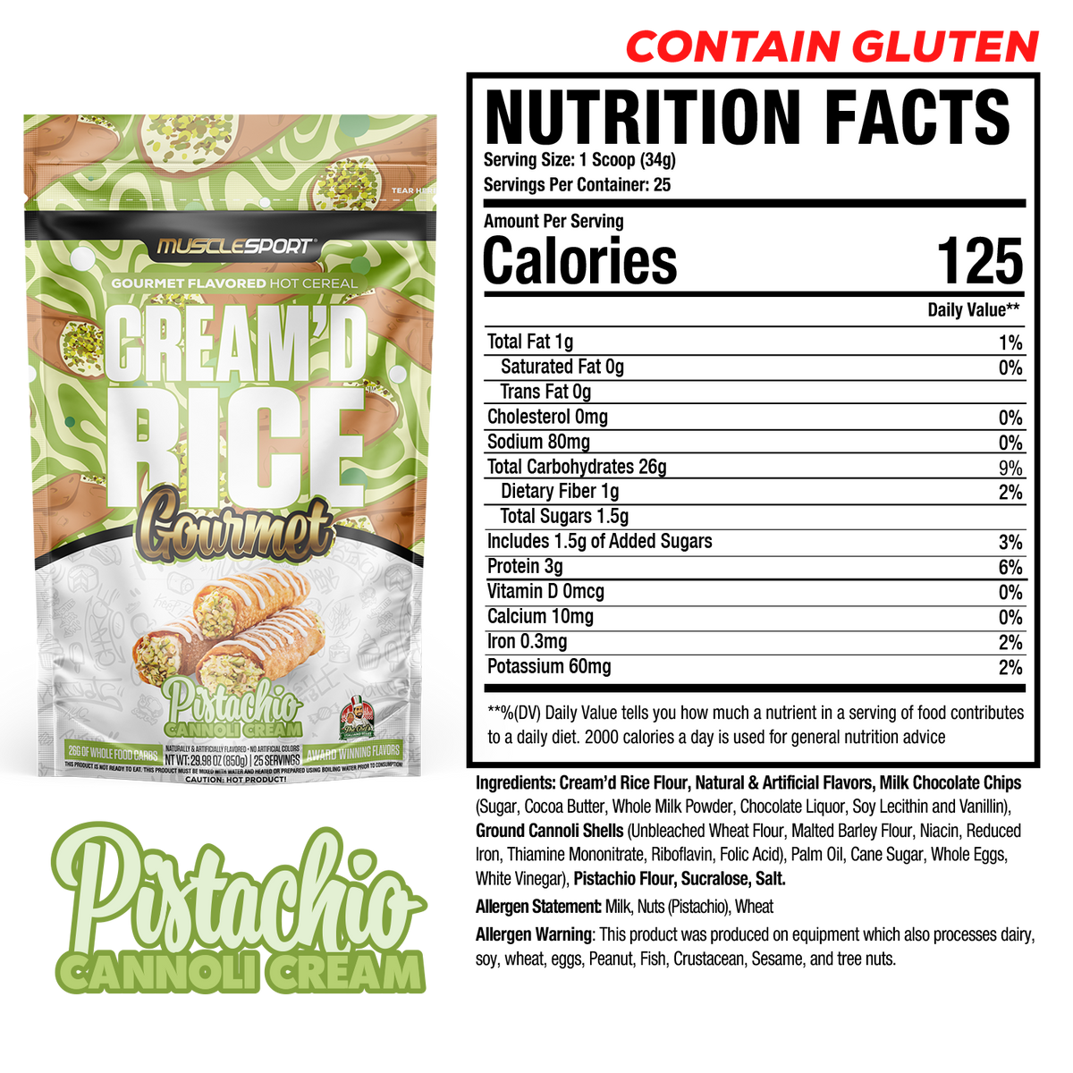 MuscleSport Cream'D Rice — Cream'D Rice facts