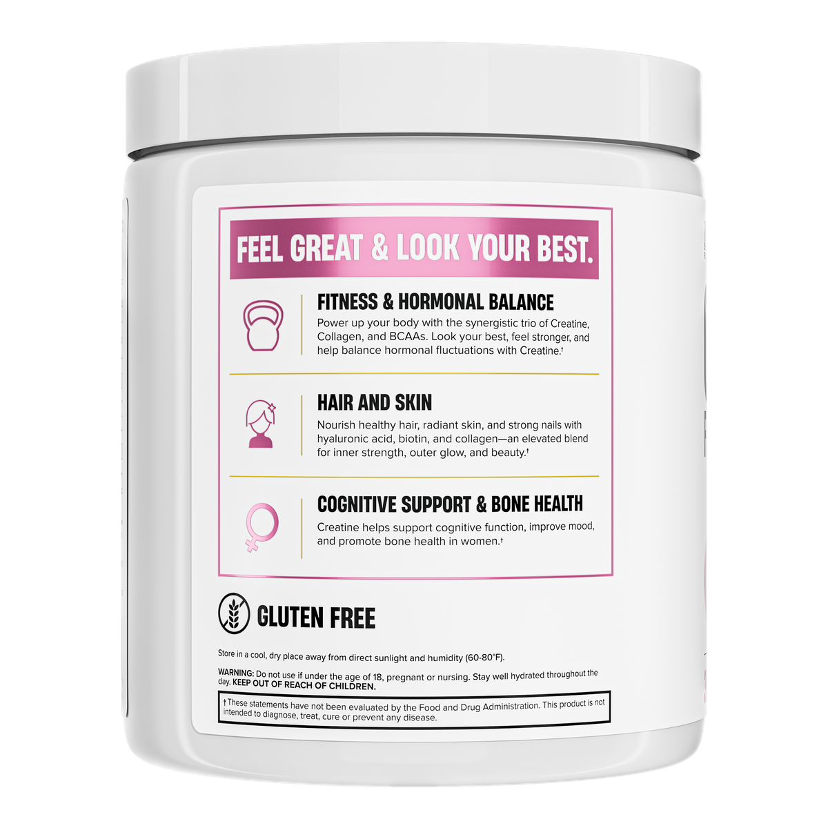 Nutrex Research Creatine for Women — Pink Lemonade support