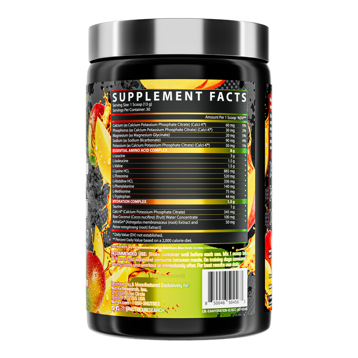 Nutrex Research EAA Hydration — Mango Time facts