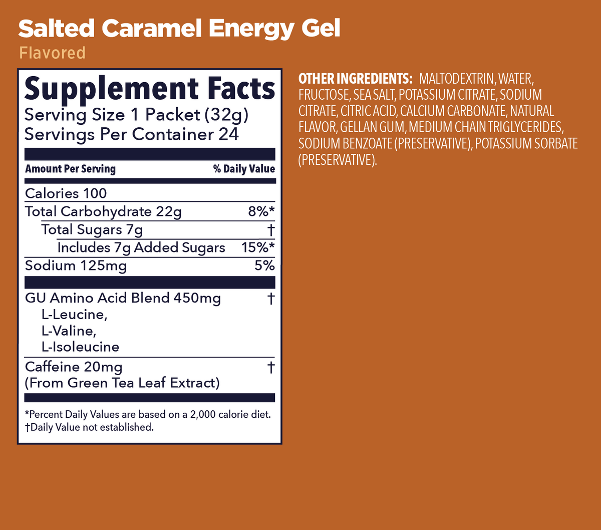 GU Energy Labs Gels — Salted Caramel facts