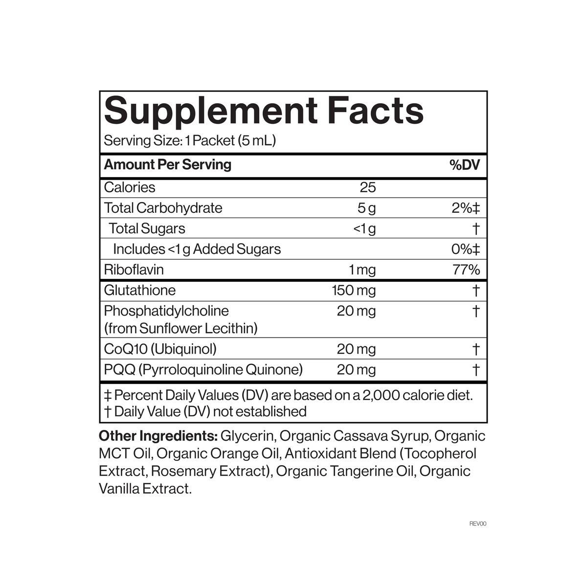 Cymbiotika Glutathione Single Serve — Glutathione Single Serve facts