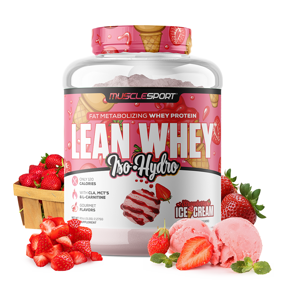 MuscleSport Lean Whey — 5lb Strawberry hero