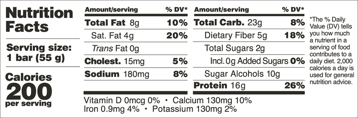 Barebells Soft Protein Bars — Minty Chocolate facts panel
