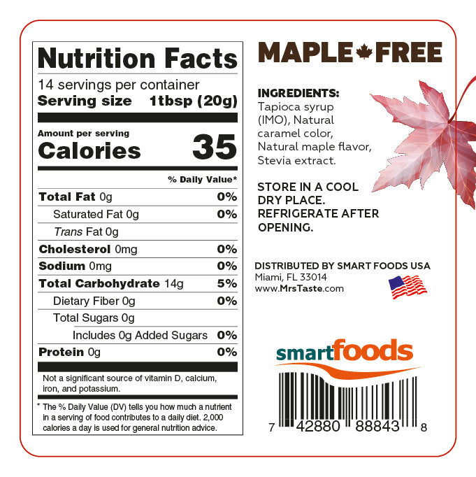 Mrs. Taste Condiments — Maple facts