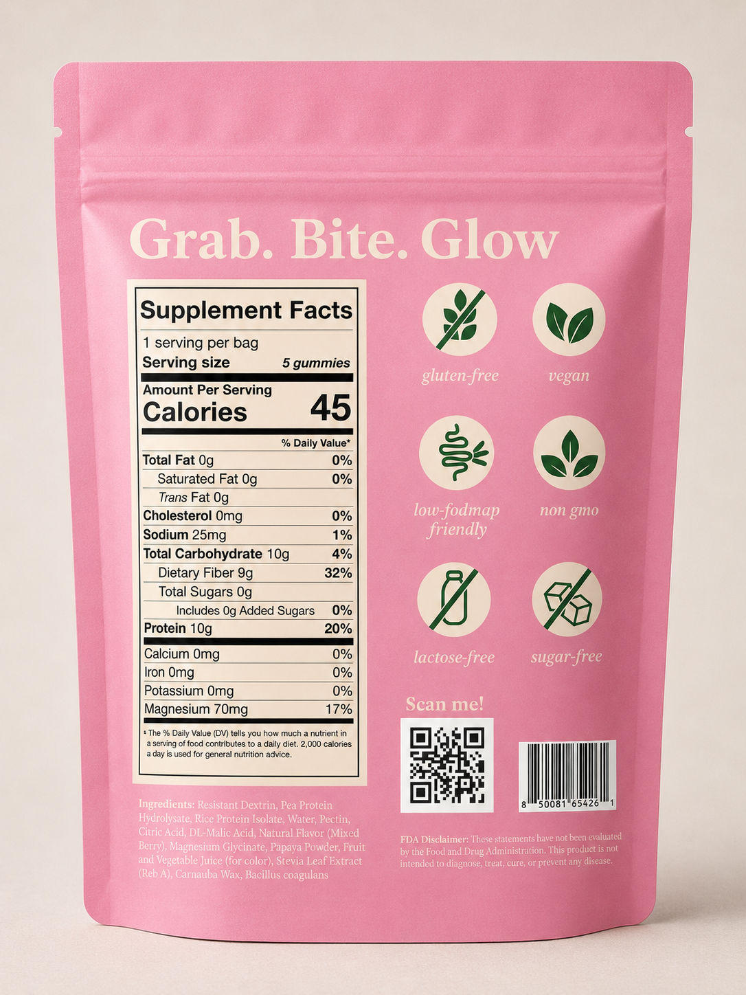 GutYa Protein Fiber Gummies — Single support