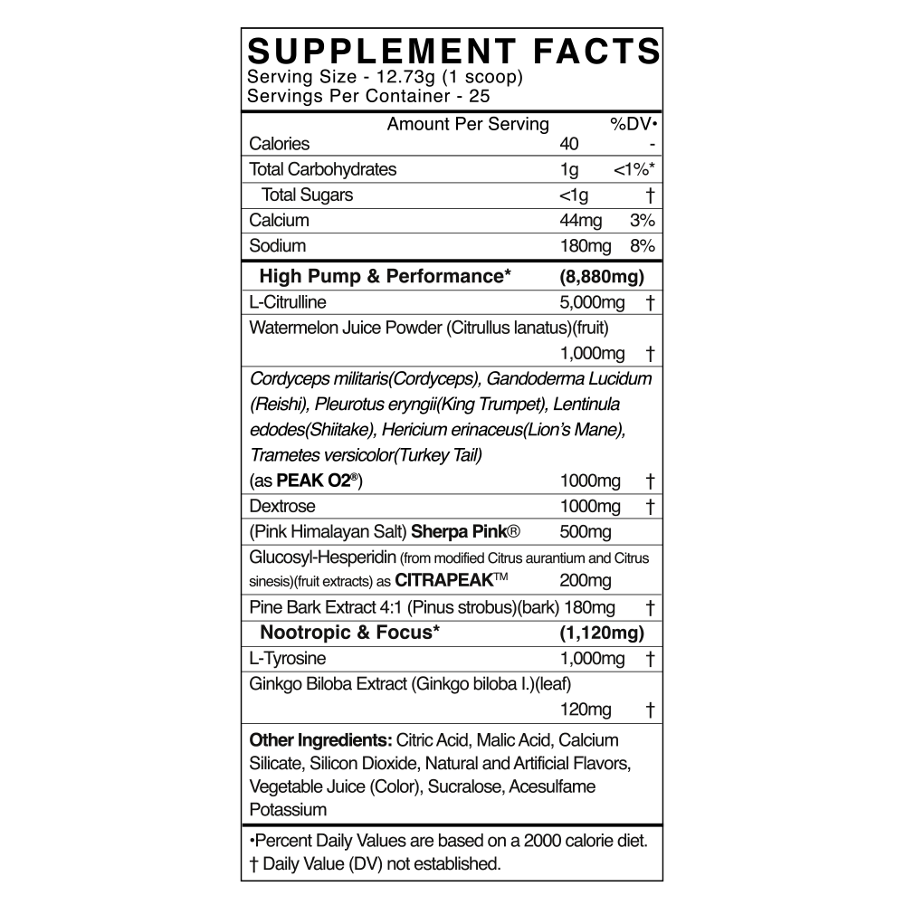 BlackMarket Labs AdreNOlyn Nitric Oxide — Strawberry Lemonade facts