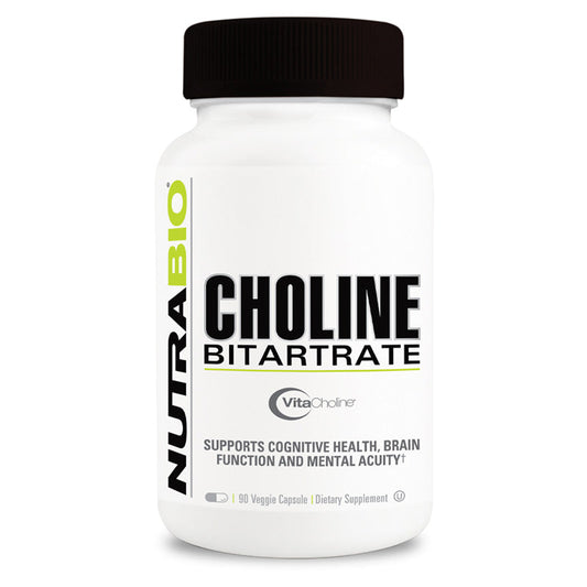 NutraBio Choline Bitartrate 90caps — Choline Bitartrate 90caps hero