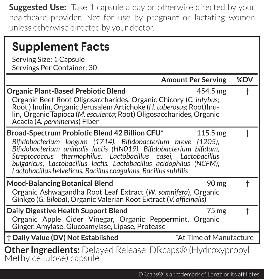 Nutritional Roots Probiotics+ 42 Billion CFU — Probiotics+ 42 Billion CFU facts