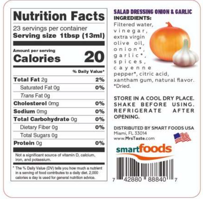 Mrs. Taste Condiments — Onion & Garlic facts