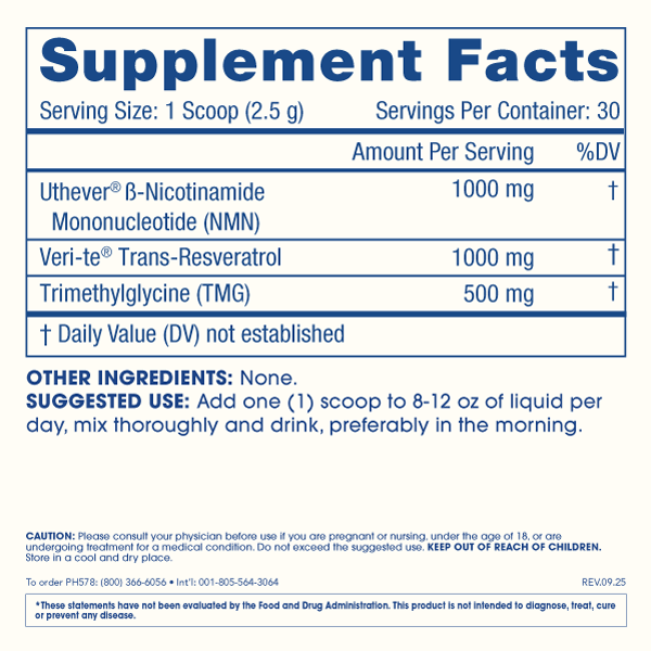 ProHealth Longevity NMN Pro Complex — NMN Pro Complex facts