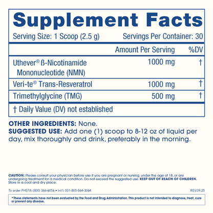 ProHealth Longevity NMN Pro Complex — NMN Pro Complex facts