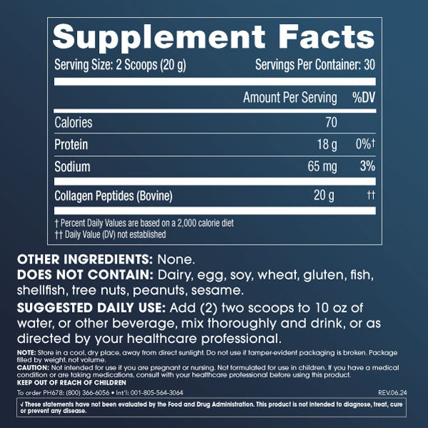 ProHealth Longevity Collagen Peptides — Collagen Peptides facts