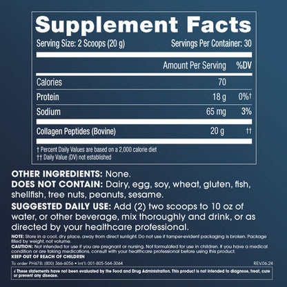 ProHealth Longevity Collagen Peptides — Collagen Peptides facts