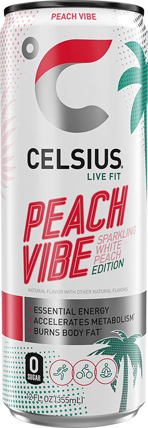 Celsius Energy Drink — Sparkling Peach VIbe hero