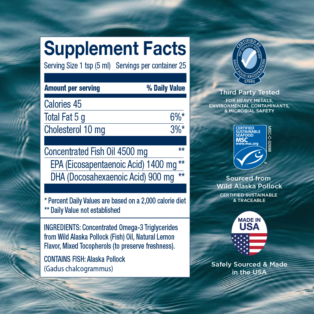 Wiley's Finest Peak Omega 3 Liquid 4oz — Peak Omega 3 Liquid 4oz facts