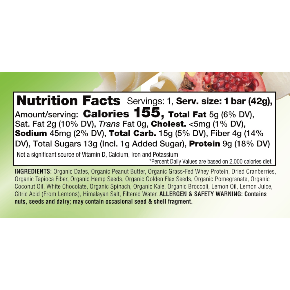 Katia Foods Protein Bar — Peanut White Chocolate facts