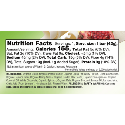 Katia Foods Protein Bar — Peanut White Chocolate facts