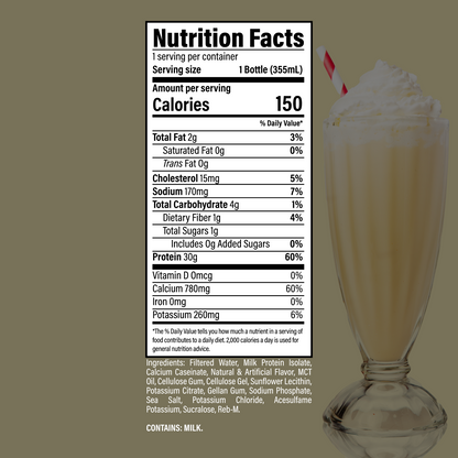 RAW Nutrition Sport RTD — Vanilla facts