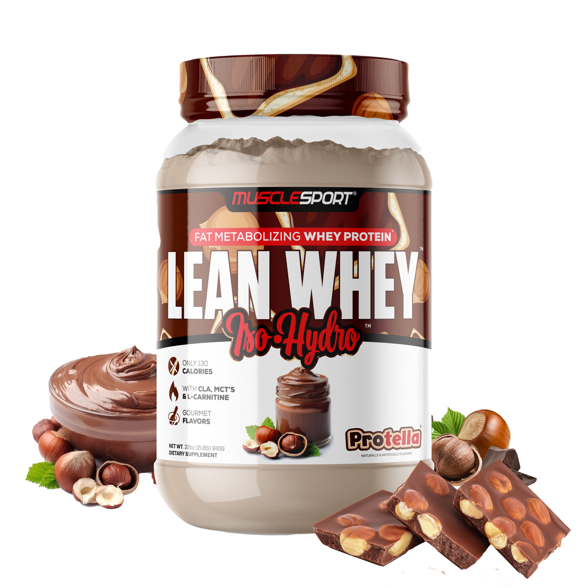 MuscleSport Lean Whey — 2lb Protella support