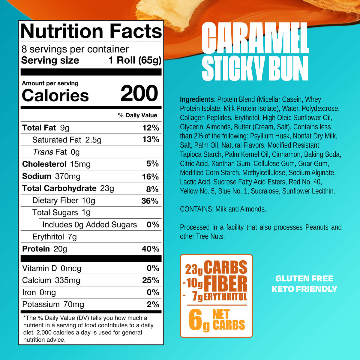 Legendary Foods Protein Sweet Roll — Caramel facts