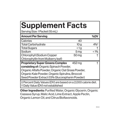 Cymbiotika Super Greens Single Serving — Super Greens Single Serving facts