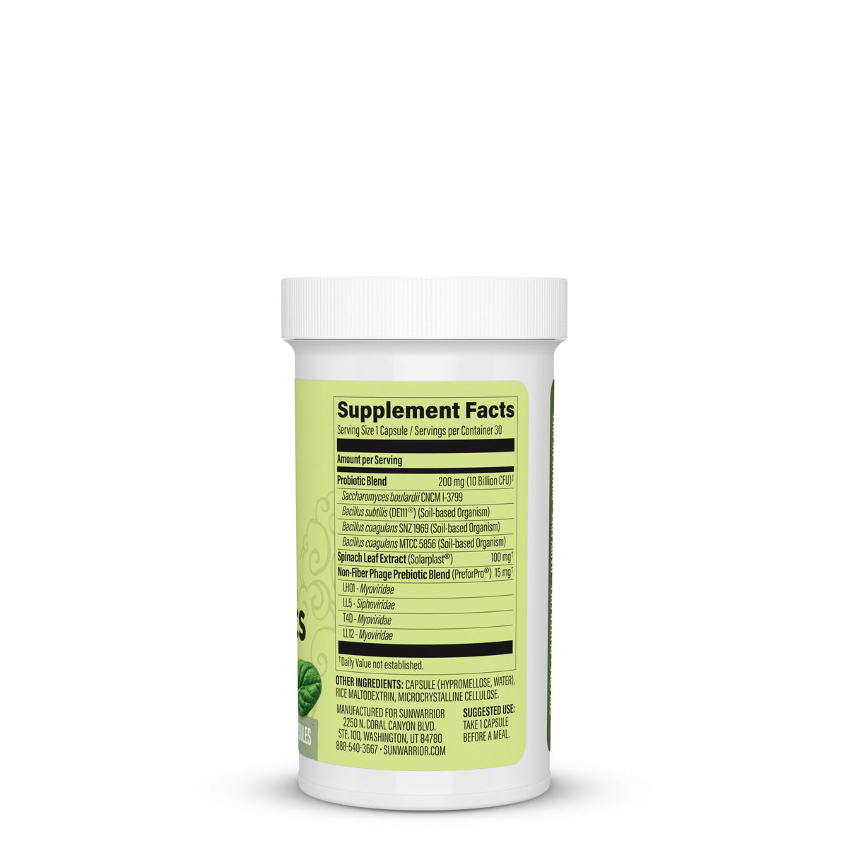 Sunwarrior Probiotic — Probiotic facts