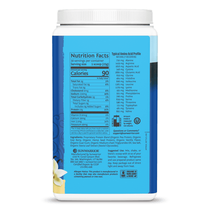 Sunwarrior Warrior Blend — 750grams Vanilla support