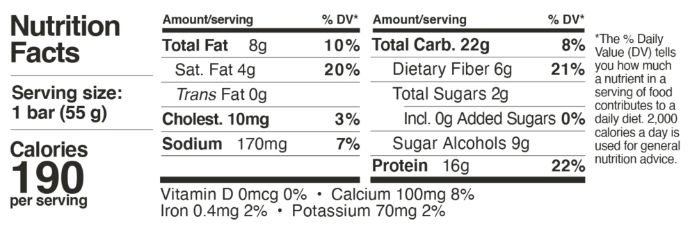 Barebells Soft Protein Bars — Caramel Choco facts panel