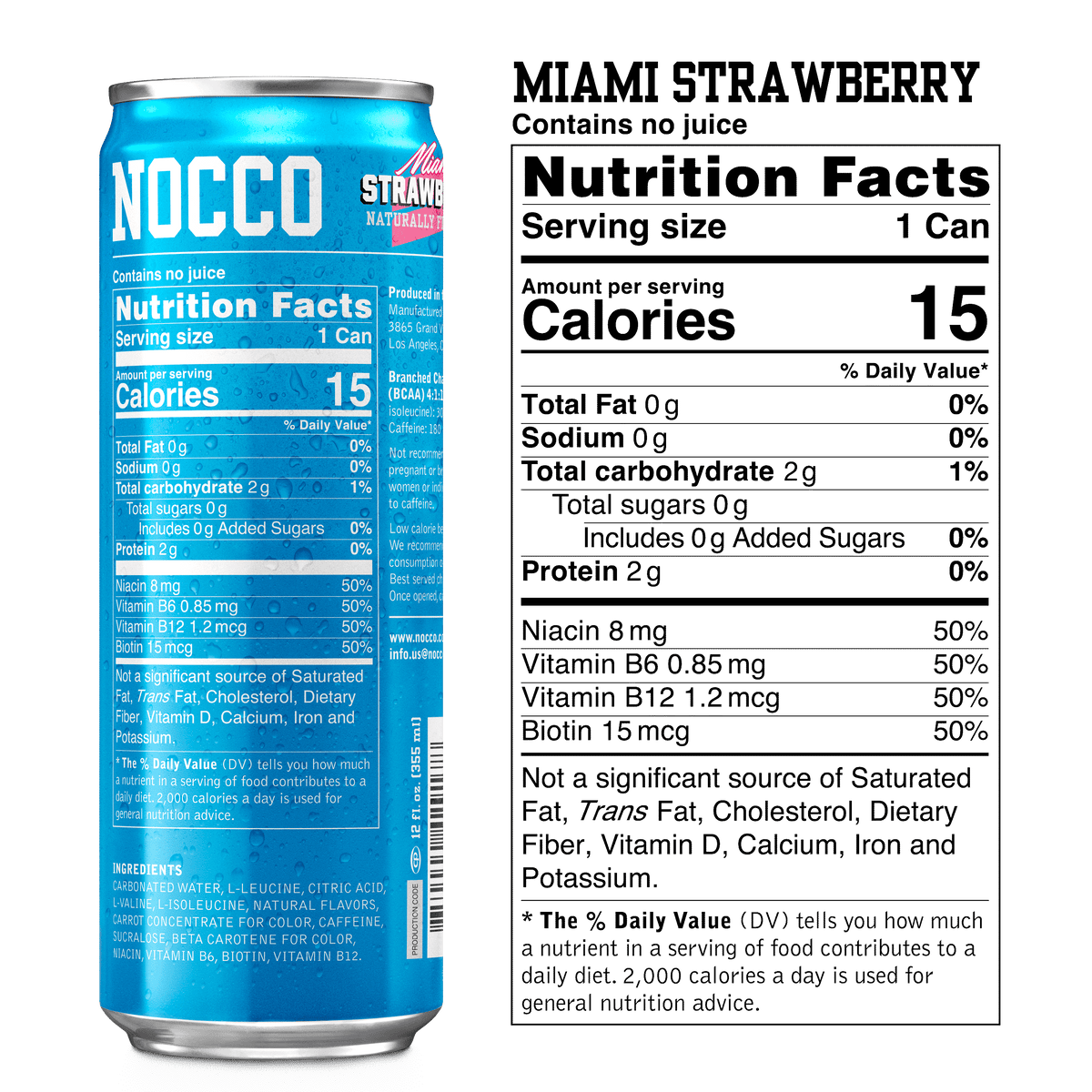 NOCCO RTD — Miami Caffeine facts