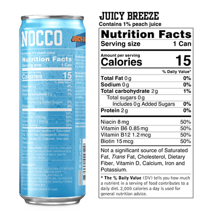 NOCCO RTD — Juicy Breeze facts