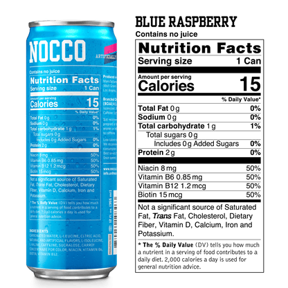 NOCCO RTD — Blue Raspberry facts