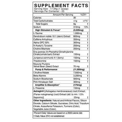 BlackMarket Labs AdreNOlyn Underground — Strawberry Lemonade facts