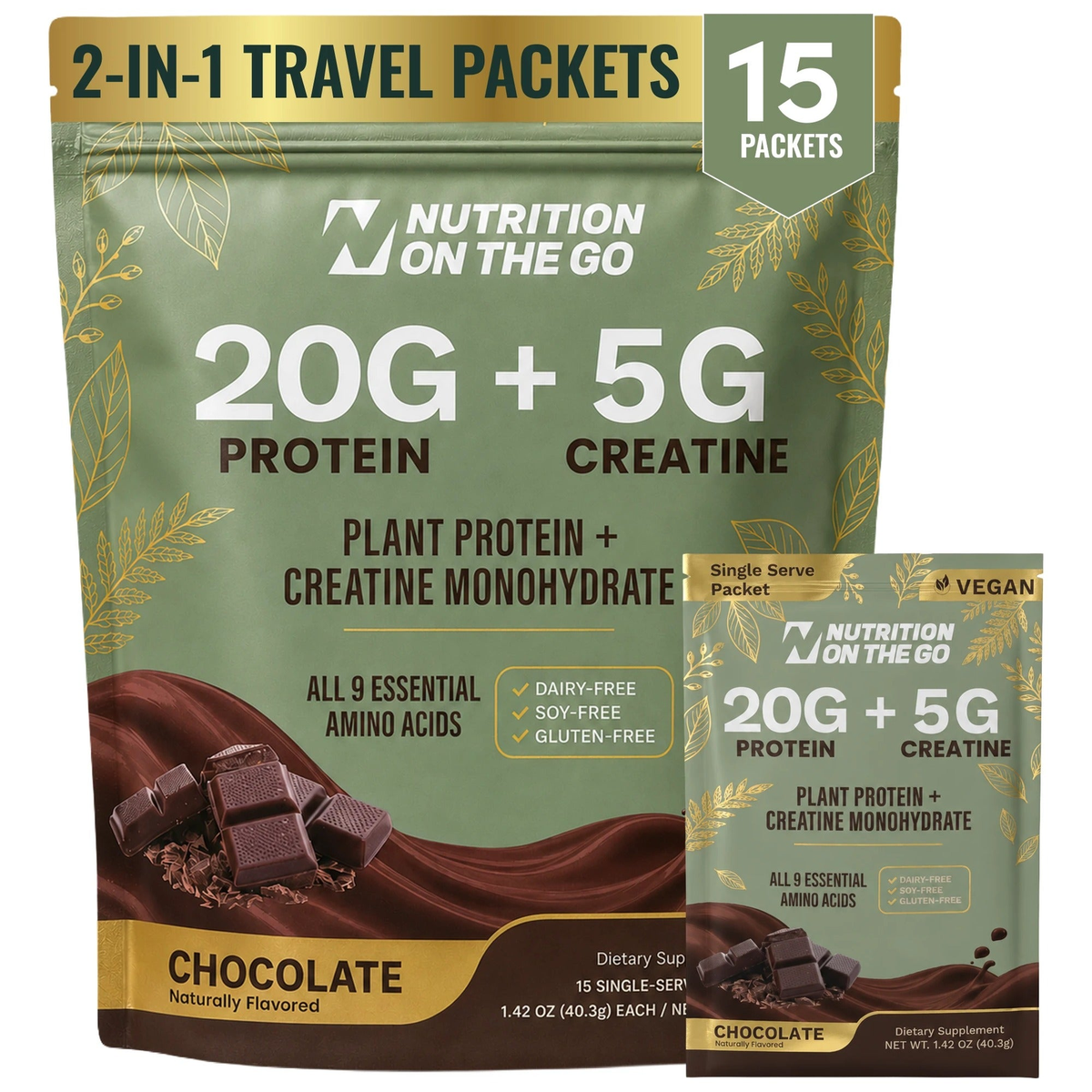 Nutrition On The Go Vegan — 15 Serving Chocolate hero