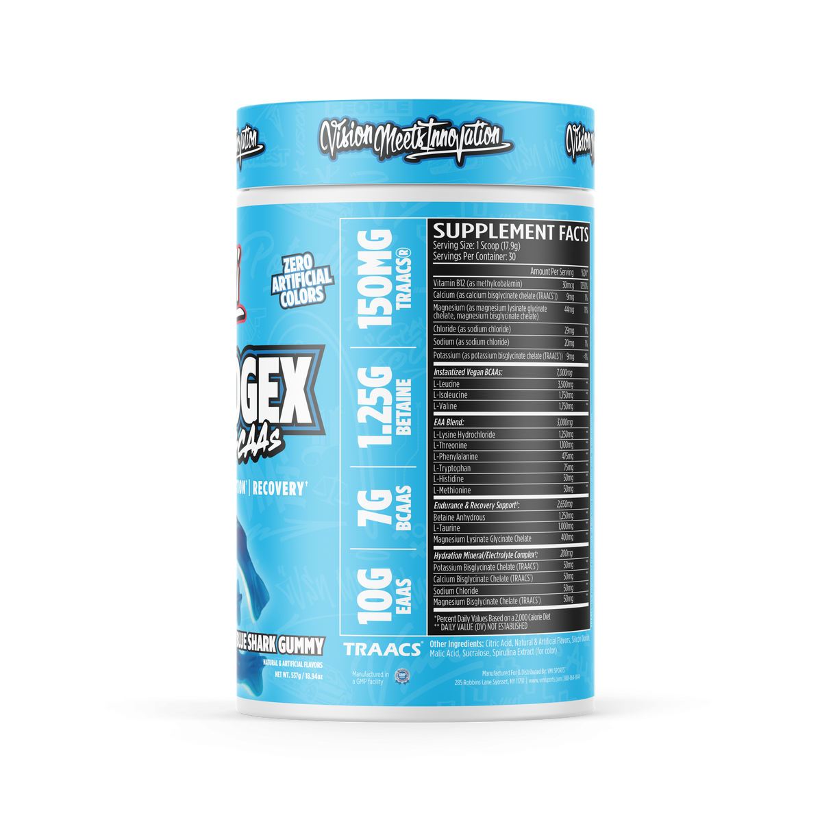 VMI Sports Aminogex Ultra Eaa — Blue Shark Gummy facts