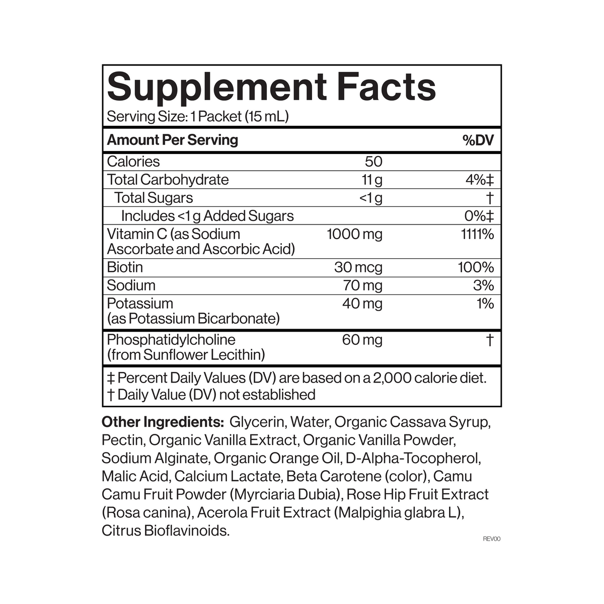 Cymbiotika Vitamin C Single Serve — Vitamin C Single Serve facts