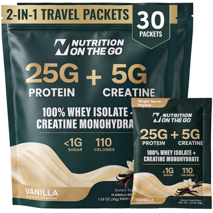 Nutrition On The Go Protein + Creatine — Vanilla 30 serving hero