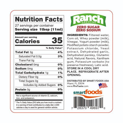 Mrs. Taste Condiments — Ranch facts