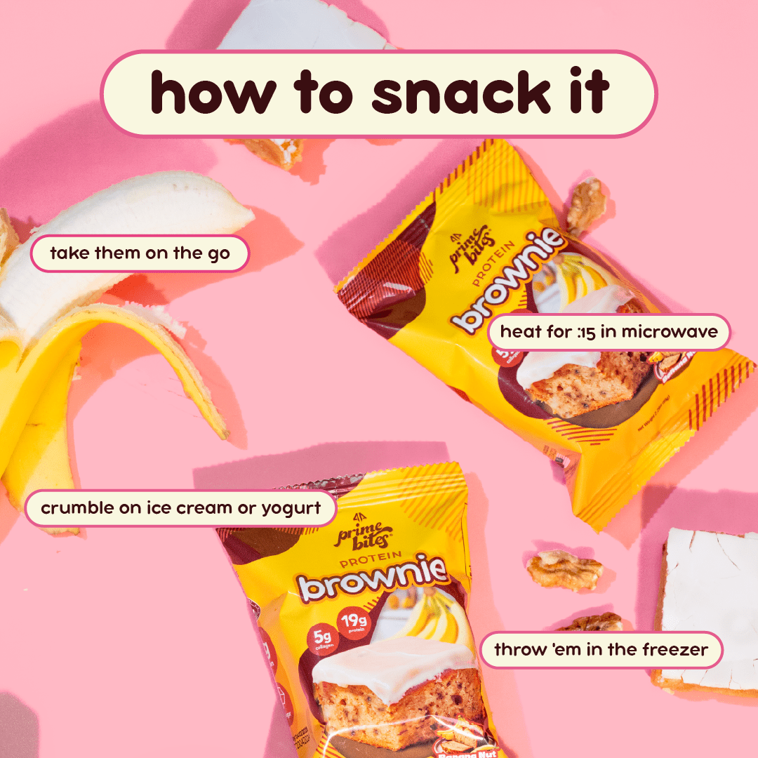 Prime Bites Protein Brownie — Banana Nut support