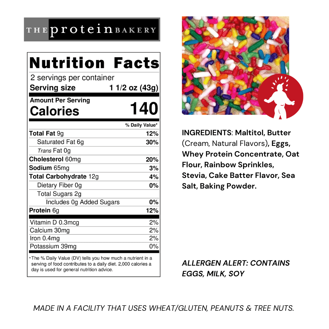 The Protein Bakery Bakery Snacks — Birthday Cake facts