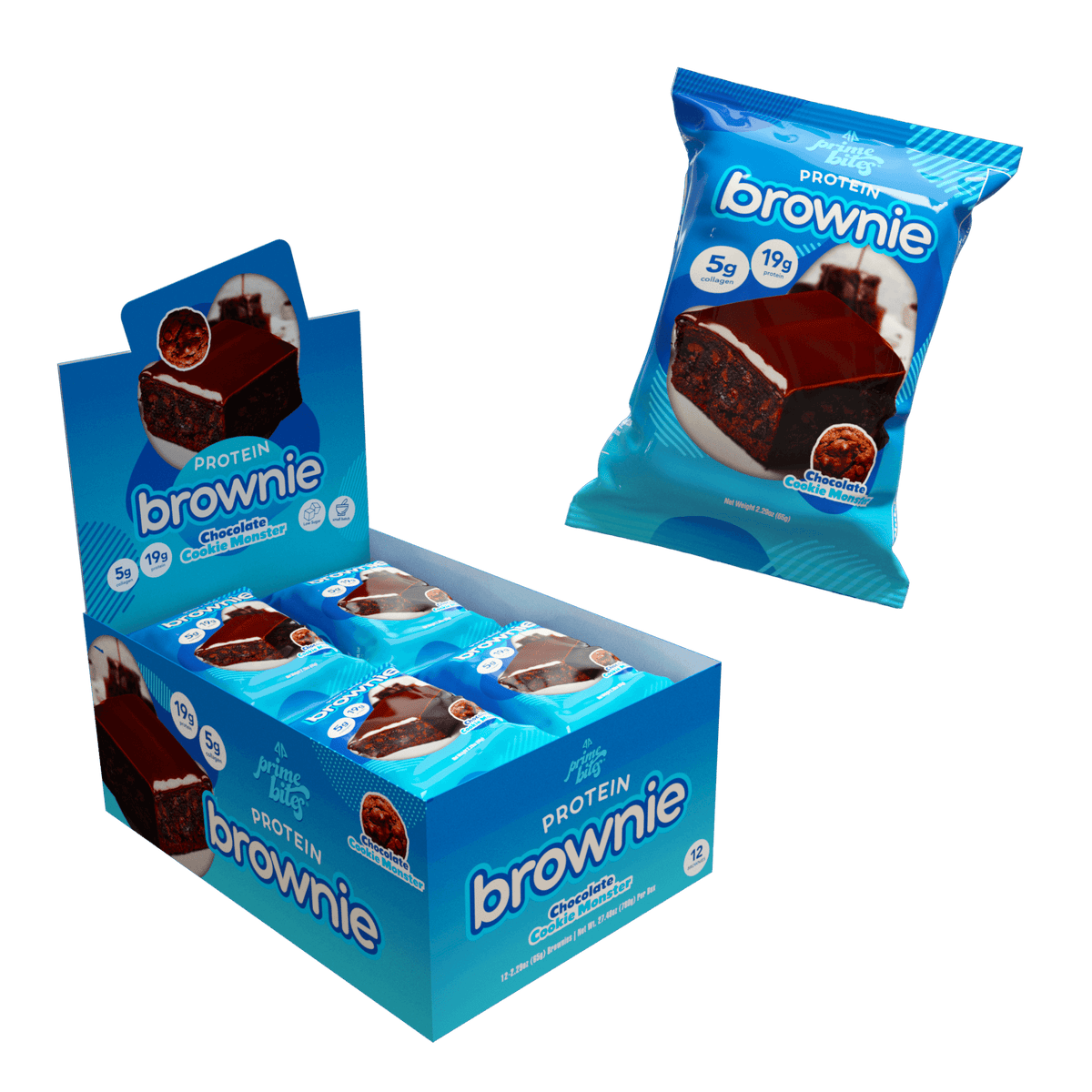 Prime Bites Protein Brownie — Chocolate Cookie Monster hero