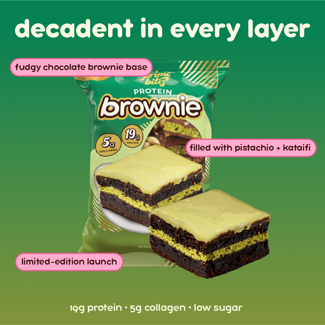 Prime Bites Protein Brownie — Dubai Choc support