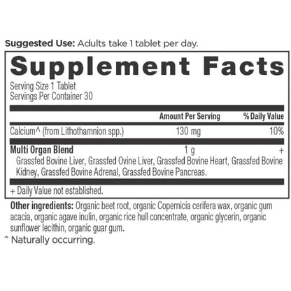 Ancient Nutrition Organs Blend 30ct — Organs Blend 30ct facts