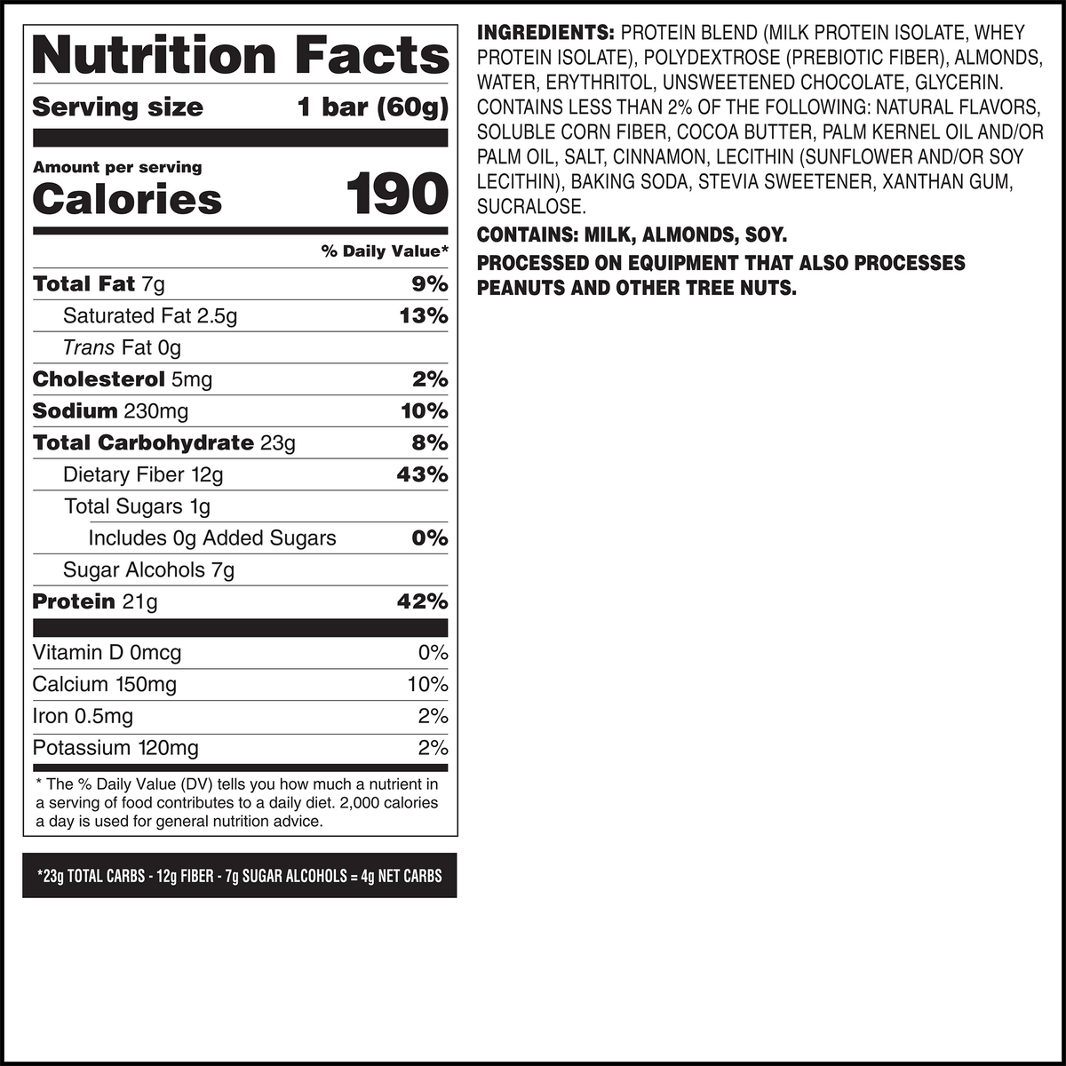Quest Nutrition Bar — Smores facts
