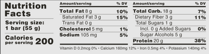 Barebells Original Protein Bars — Salty Peanut facts panel
