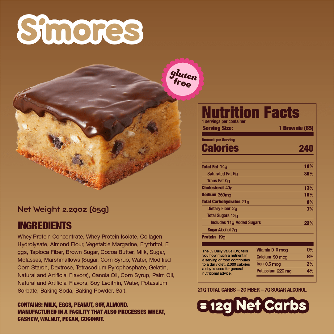 Prime Bites Protein Brownie — Smores facts