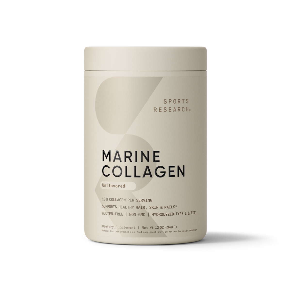 Sports Research Marine Collagen Peptides 34 serving 12oz — Marine Collagen Peptides 34 serving 12oz hero