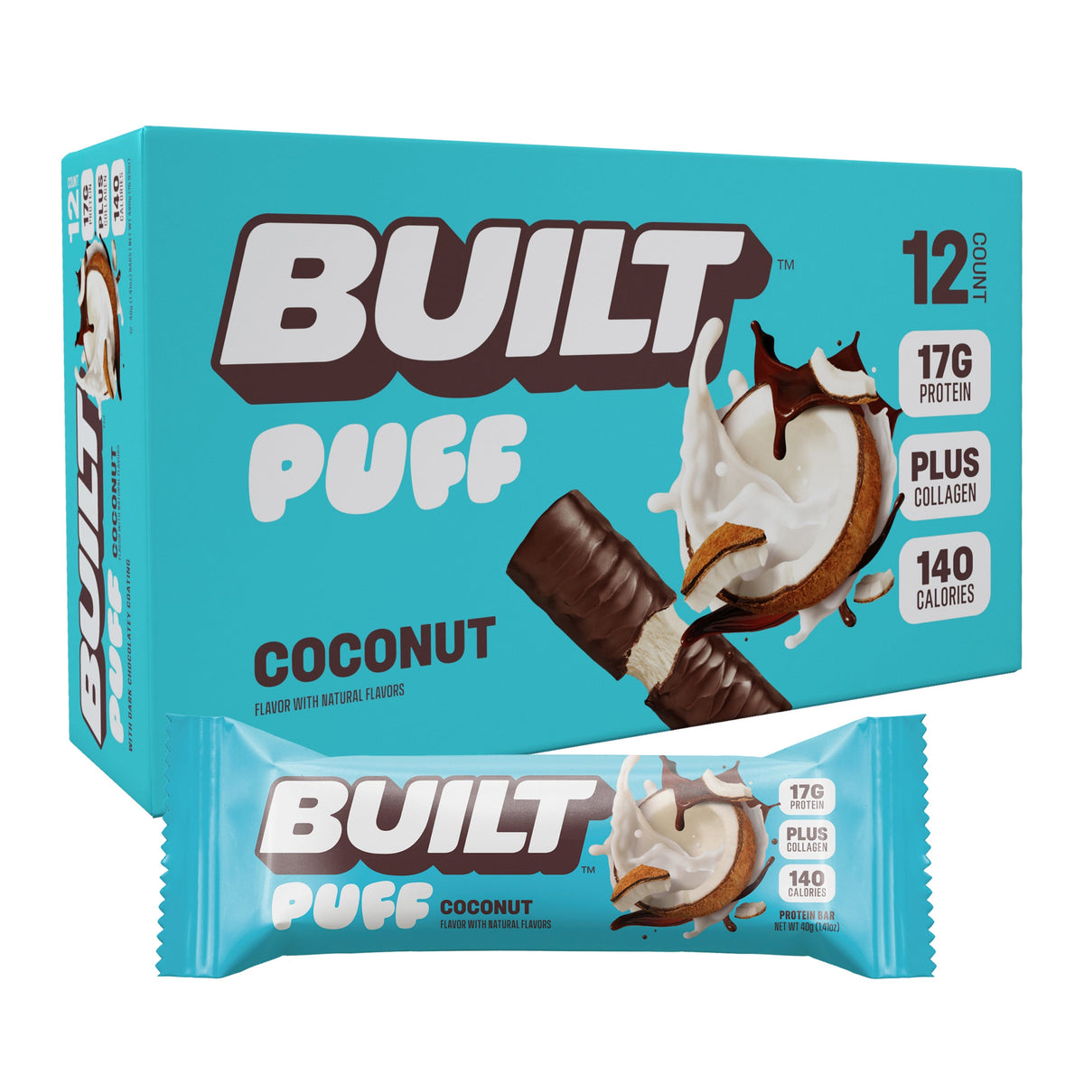BUILT Puff Protein Bars — Coconut hero